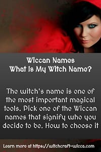 Wiccan Names - What Is My Witch Name