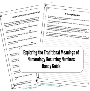 Recurring Numbers, Explore their Traditional Numerology Meanings- Handy Guide