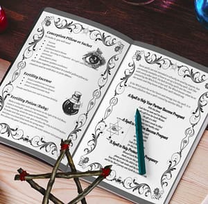 Fertility Magic Spells Affirmations, Pagan Coloring Book, Manifesting Pregnancy Journal to Help you Conceiving Your Child