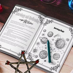 Astrology Coloring Grimoire, Baby Witches Book of Shadow, Witchcraft Celestial Printable Journal, Zodiac Compatibility & Correspondences
