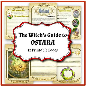 Ostara Wheel of the Year, Shadow Work, Pagan Spring Equinox, Baby Witch Journal Grimoire Pages, BOS