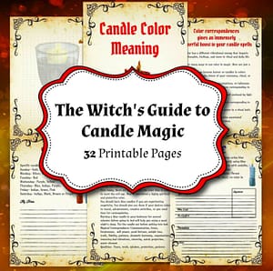 Wiccan Candles Journal, Witchcraft Starter Kit, Digital Book of Shadows